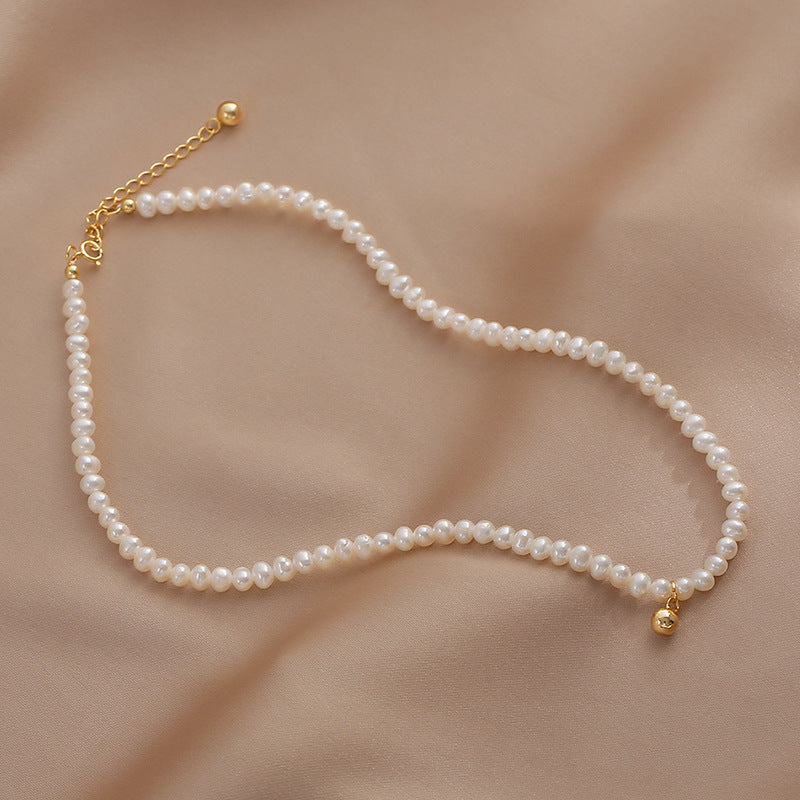 White Pearl Choker Necklace