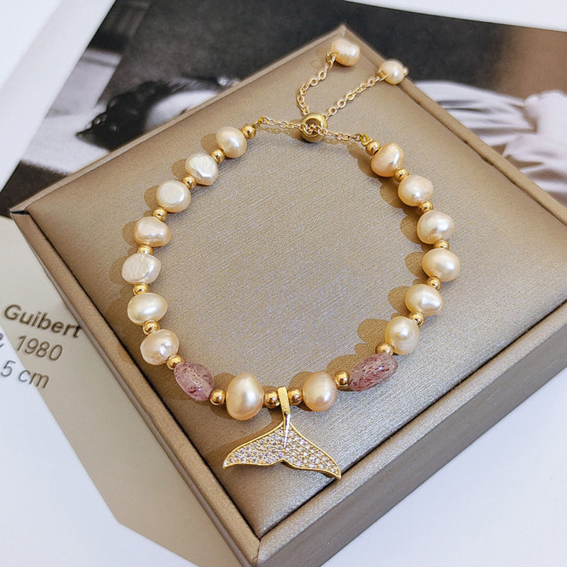 Freshwater Pearl & Crystal Bracelet