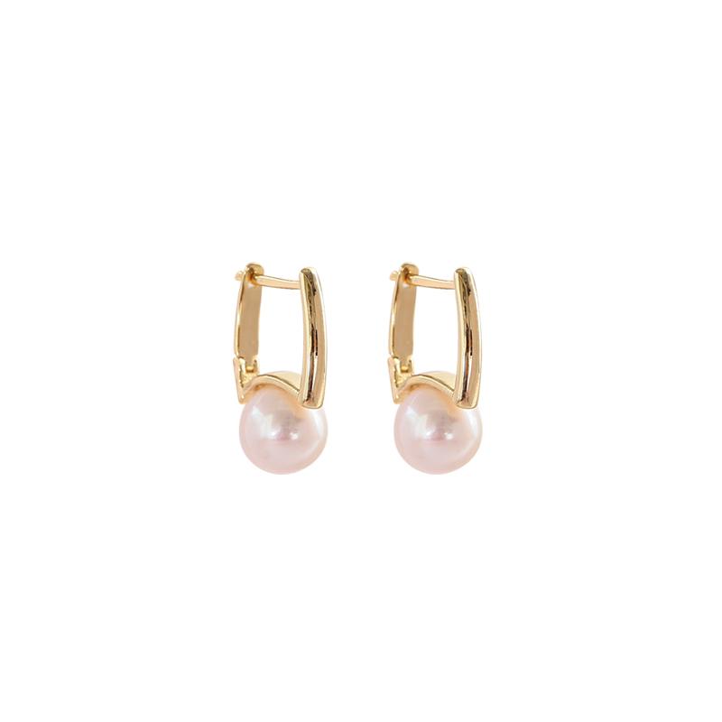Akoya Pearl Hoop Earrings