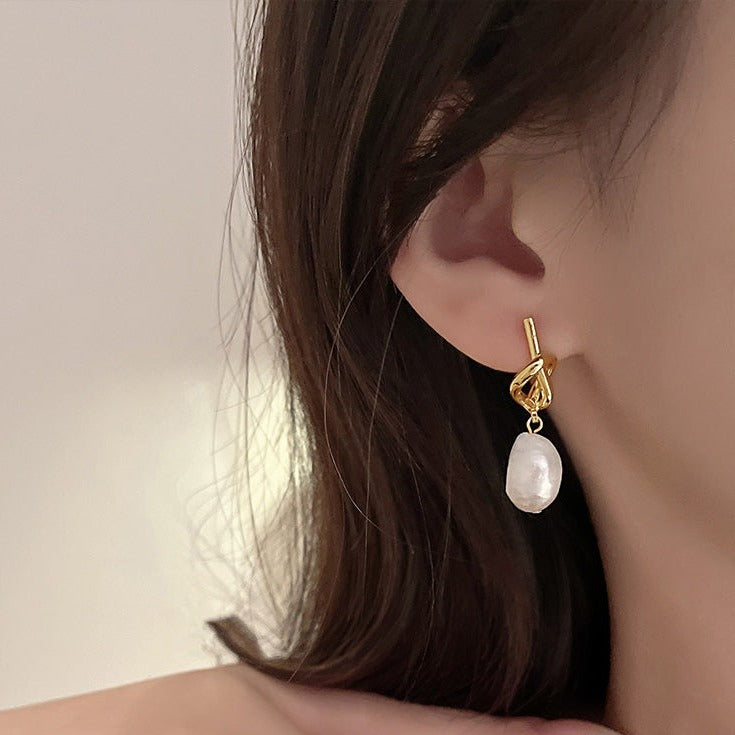 Broque Pearl Drop Earrings