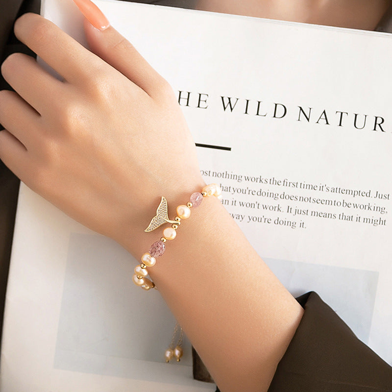 Freshwater Pearl & Crystal Bracelet