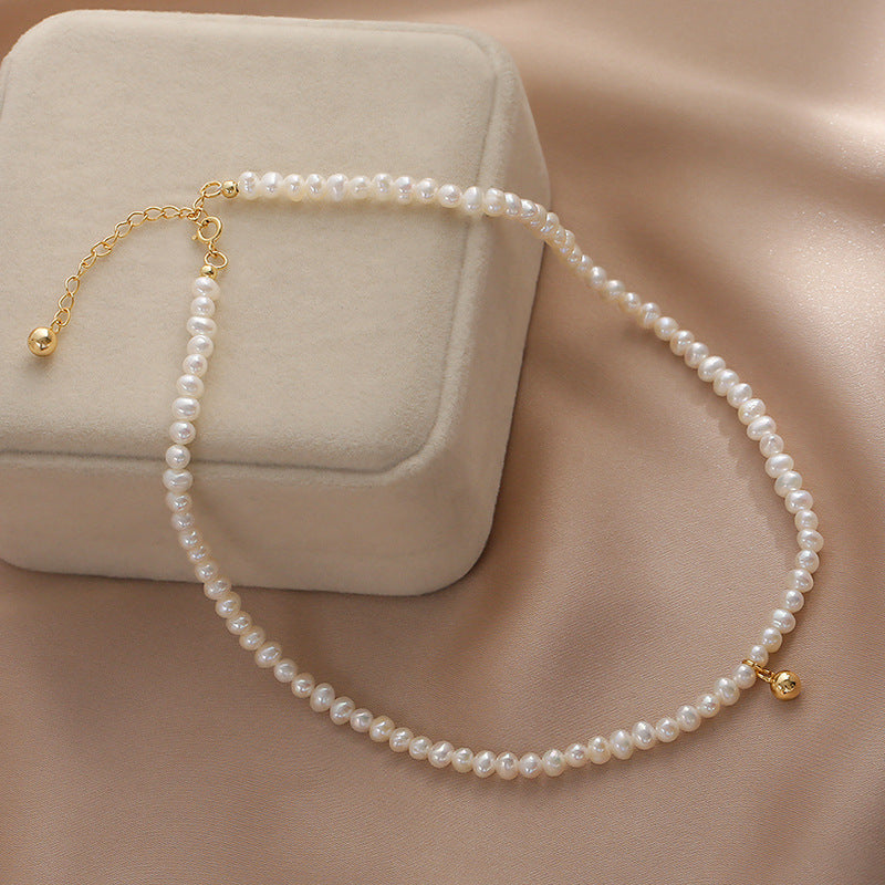 White Pearl Choker Necklace