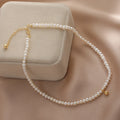 White Pearl Choker Necklace