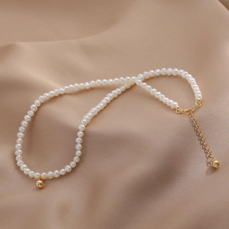 White Pearl Choker Necklace