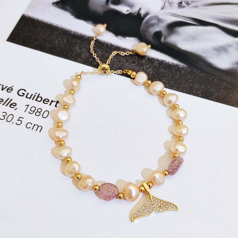 Freshwater Pearl & Crystal Bracelet