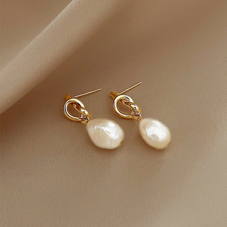 Broque Pearl Drop Earrings
