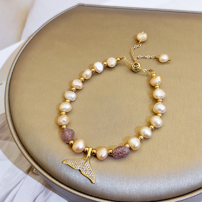 Freshwater Pearl & Crystal Bracelet