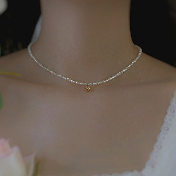 White Pearl Choker Necklace